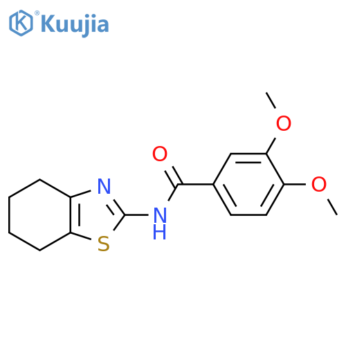 3,4-dimethoxy-N-(4,5,6,7-tetrahydro-1,3-benzothiazol-2-yl)benzamide structure