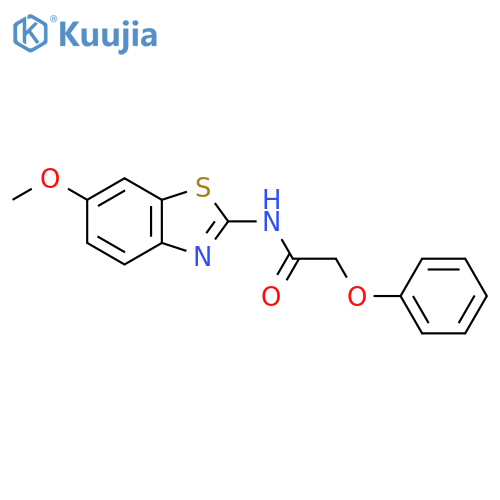 N-(6-methoxy-1,3-benzothiazol-2-yl)-2-phenoxyacetamide structure