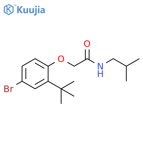 2-(4-bromo-2-tert-butylphenoxy)-N-(2-methylpropyl)acetamide structure