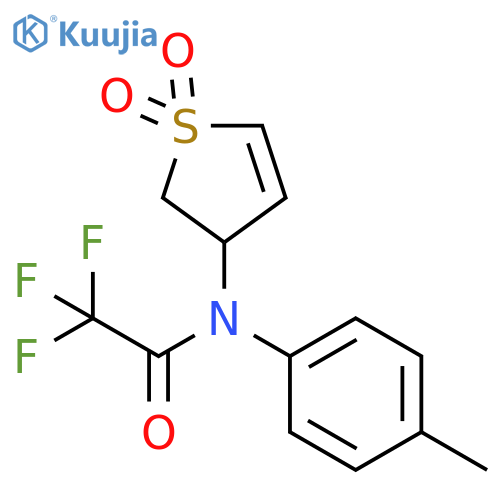N-(1,1-dioxo-2,3-dihydro-1lambda6-thiophen-3-yl)-2,2,2-trifluoro-N-(4-methylphenyl)acetamide structure
