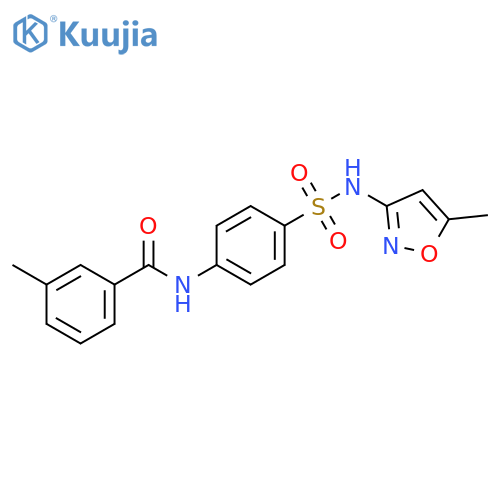 3-methyl-N-{4-[(5-methyl-1,2-oxazol-3-yl)sulfamoyl]phenyl}benzamide structure