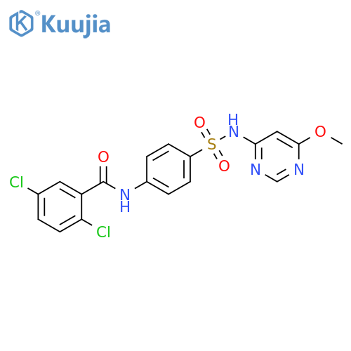2,5-dichloro-N-{4-[(6-methoxypyrimidin-4-yl)sulfamoyl]phenyl}benzamide structure
