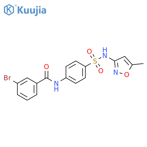 3-bromo-N-{4-[(5-methyl-1,2-oxazol-3-yl)sulfamoyl]phenyl}benzamide structure