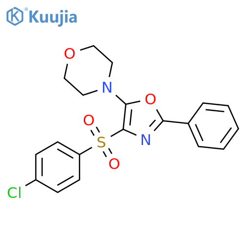 4-4-(4-chlorobenzenesulfonyl)-2-phenyl-1,3-oxazol-5-ylmorpholine structure