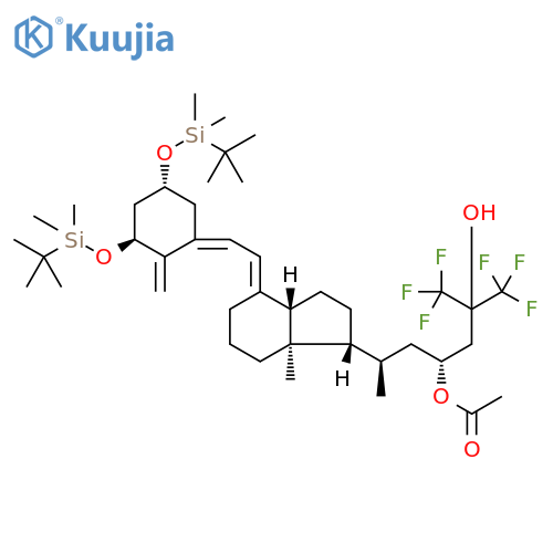 (1α,3β,5Z,7E,23R)-1,3-bis[[(1,1-dimethylethyl)dimethylsilyl]oxy]-26,26,26,27,27,27-hexafluoro-9,10-Secocholesta-5,7,10(19)-triene-23,25-diol-23-acetate structure