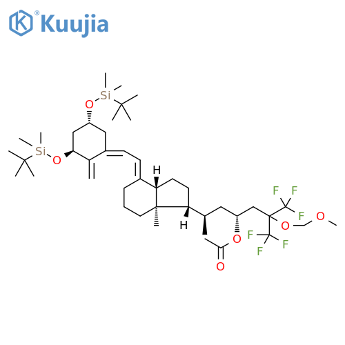 (1α,3β,5Z,7E,23R)-1,3-bis[[(1,1-dimethylethyl)dimethylsilyl]oxy]-26,26,26,27,27,27-hexafluoro-25-(methoxymethoxy)-9,10-Secocholesta-5,7,10(19)-trien-23-ol-acetate structure