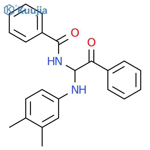 N-{1-[(3,4-dimethylphenyl)amino]-2-oxo-2-phenylethyl}benzamide structure