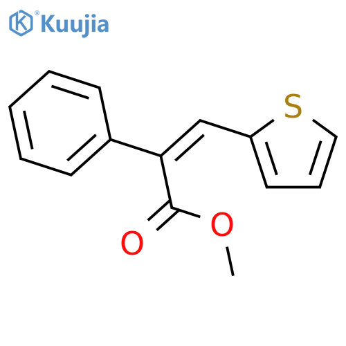 Methyl 2-phenyl-3-(thiophen-2-yl)acrylate structure