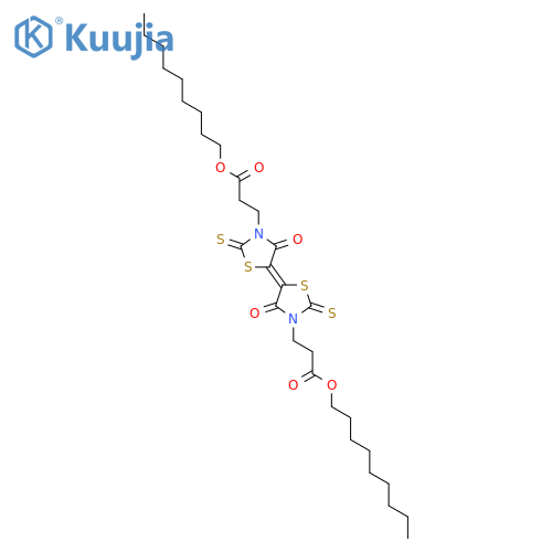 nonyl 3-{5-(5E)-3-3-(nonyloxy)-3-oxopropyl-4-oxo-2-sulfanylidene-1,3-thiazolidin-5-ylidene-4-oxo-2-sulfanylidene-1,3-thiazolidin-3-yl}propanoate structure