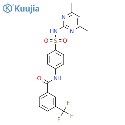 N-{4-(4,6-dimethylpyrimidin-2-yl)sulfamoylphenyl}-3-(trifluoromethyl)benzamide structure