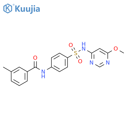 N-{4-(6-methoxypyrimidin-4-yl)sulfamoylphenyl}-3-methylbenzamide structure