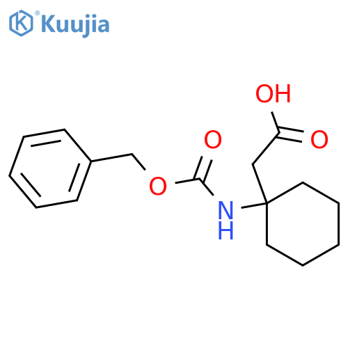 2-(1-{(benzyloxy)carbonylamino}cyclohexyl)acetic acid structure