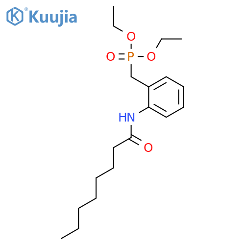 Phosphonic acid, [[2-[(1-oxooctyl)amino]phenyl]methyl]-, diethyl ester structure