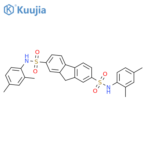 N2,N7-Bis(2,4-dimethylphenyl)-9H-fluorene-2,7-disulfonamide structure