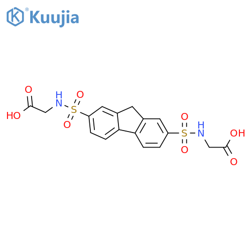 2,2'-((9H-Fluorene-2,7-disulfonyl)bis(azanediyl))diacetic acid structure