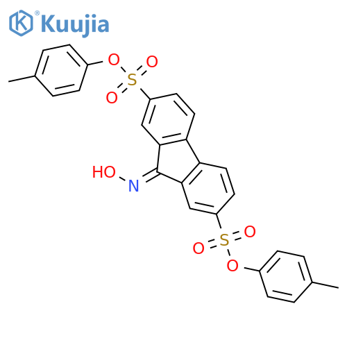 Di-p-tolyl 9-(hydroxyimino)-9H-fluorene-2,7-disulfonate structure