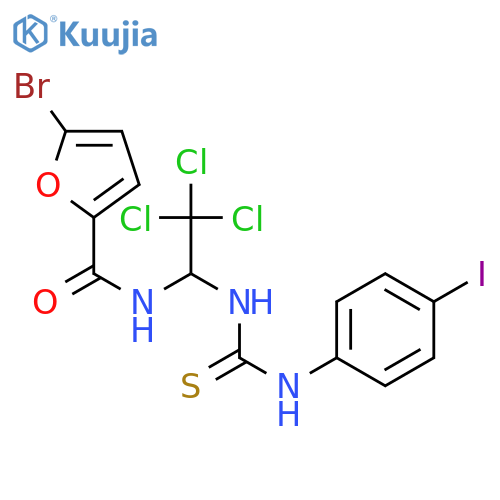 5-bromo-N-(2,2,2-trichloro-1-{(4-iodophenyl)carbamothioylamino}ethyl)furan-2-carboxamide structure