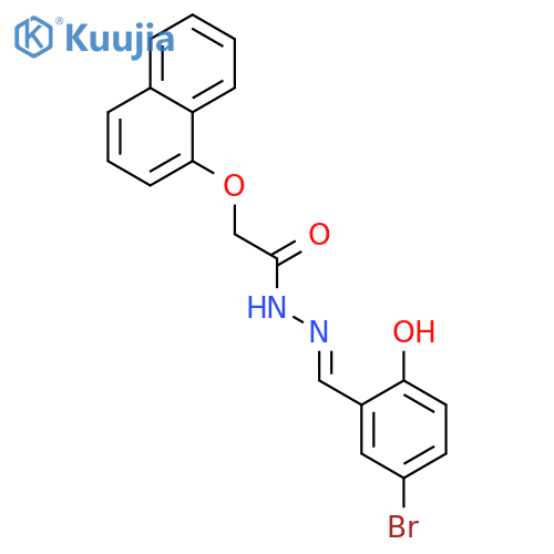 N'-(1E)-(5-bromo-2-hydroxyphenyl)methylidene-2-(naphthalen-1-yloxy)acetohydrazide structure