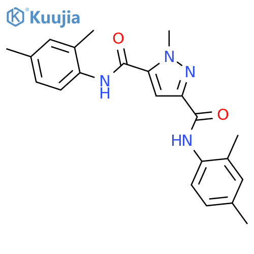 <br>1-Methyl-1H-pyrazole-3,5-dicarboxylic acid bis-[(2,4-dimethyl-phenyl)-amide ] structure
