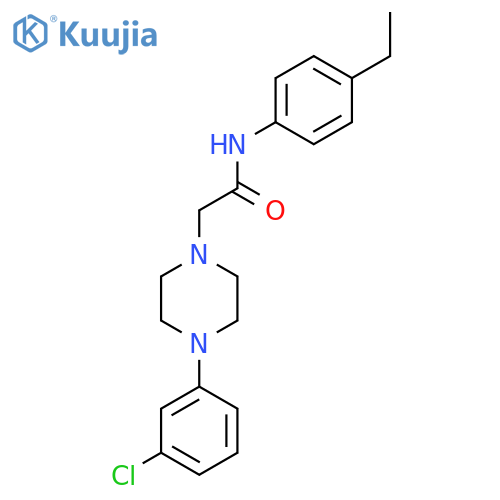 2-[4-(3-Chlorophenyl)piperazin-1-yl]-N-(4-ethylphenyl)acetamide structure