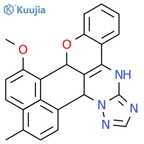 <br>6-(2-Methoxyphenyl)-7-(p-tolyl)-7,12-dihydro-6H-chromeno[4,3-d][1,2,4]triaz olo[1,5-a]pyrimidine structure