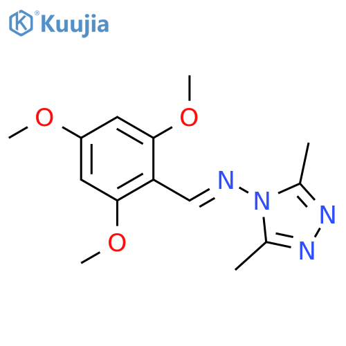 (E)-3,5-dimethyl-N-(2,4,6-trimethoxybenzylidene)-4H-1,2,4-triazol-4-amine structure