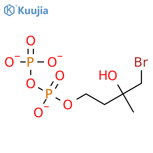 Diphosphoric acid, mono(4-bromo-3-hydroxy-3-methylbutyl) ester structure