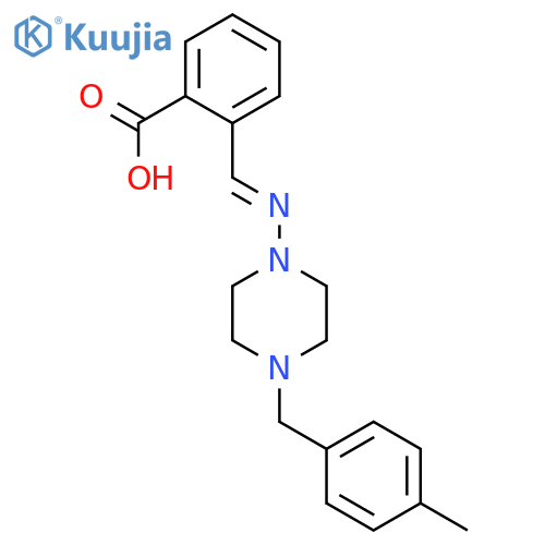 2-(((4-(4-Methylbenzyl)piperazin-1-yl)imino)methyl)benzoic acid structure