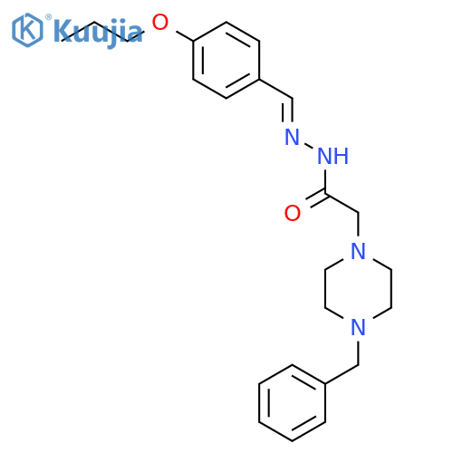 (E)-2-(4-benzylpiperazin-1-yl)-N'-(4-propoxybenzylidene)acetohydrazide structure