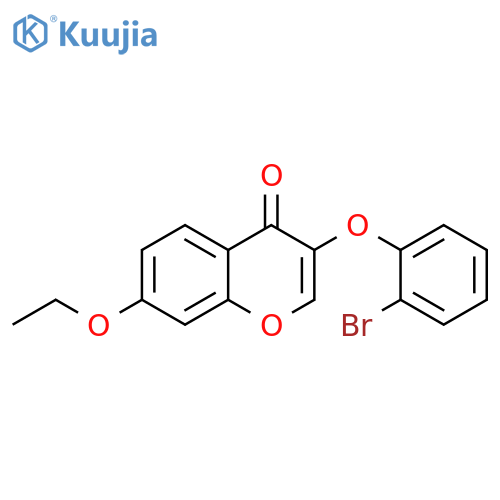 3-(2-bromophenoxy)-7-ethoxy-4H-chromen-4-one structure