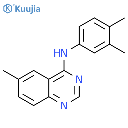 4-QUINAZOLINAMINE, N-(3,4-DIMETHYLPHENYL)-6-METHYL- structure