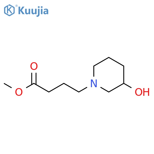 1-Piperidinebutanoic acid, 3-hydroxy-, methyl ester structure