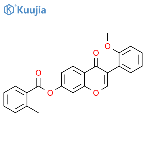 3-(2-methoxyphenyl)-4-oxo-4H-chromen-7-yl 2-methylbenzoate structure