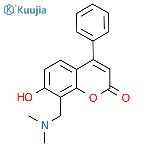 8-(dimethylamino)methyl-7-hydroxy-4-phenyl-2H-chromen-2-one structure