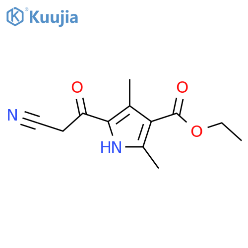 Ethyl 5-(2-Cyanoacetyl)-2,4-dimethyl-1H-pyrrole-3-carboxylate structure