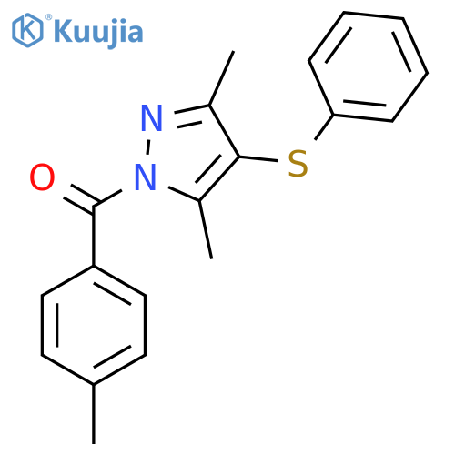 3,5-dimethyl-1-(4-methylbenzoyl)-4-(phenylsulfanyl)-1H-pyrazole structure