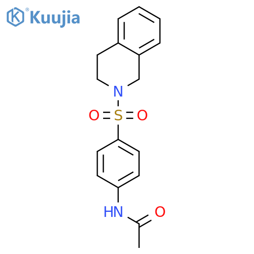 N-4-(1,2,3,4-tetrahydroisoquinoline-2-sulfonyl)phenylacetamide structure