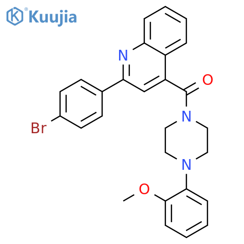 2-(4-bromophenyl)-4-{[4-(2-methoxyphenyl)-1-piperazinyl]carbonyl}quinoline structure