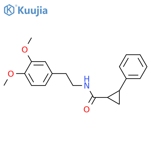 N-[2-(3,4-dimethoxyphenyl)ethyl]-2-phenylcyclopropane-1-carboxamide structure