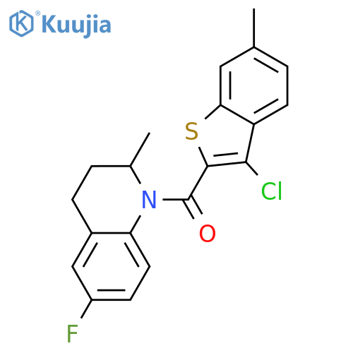 <br>(3-Chloro-6-methyl-benzo[b]thiophen-2-yl)-(6-fluoro-2-methyl-3,4-dihydro-2H -quinolin-1-yl)-methanone structure