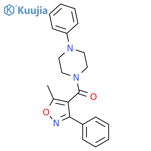 (5-Methyl-3-phenyl-isoxazol-4-yl)-(4-phenyl-piperazin-1-yl)-methanone structure