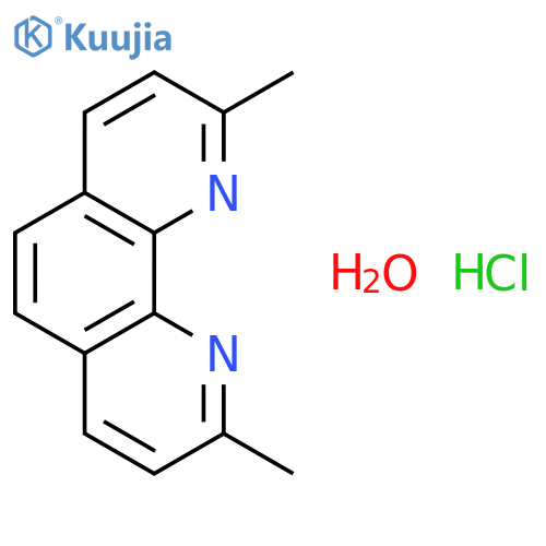 2,9-dimethyl-1,10-phenanthroline;hydrate;hydrochloride structure
