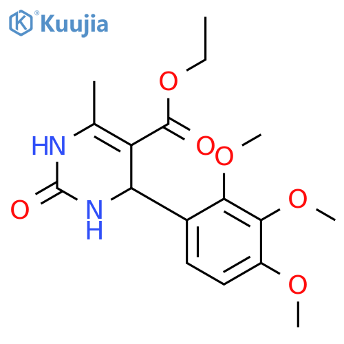 <br>ethyl 6-methyl-2-oxo-4-(2,3,4-trimethoxyphenyl)-1,2,3,4-tetrahydro-5-pyrimi dinecarboxylate structure