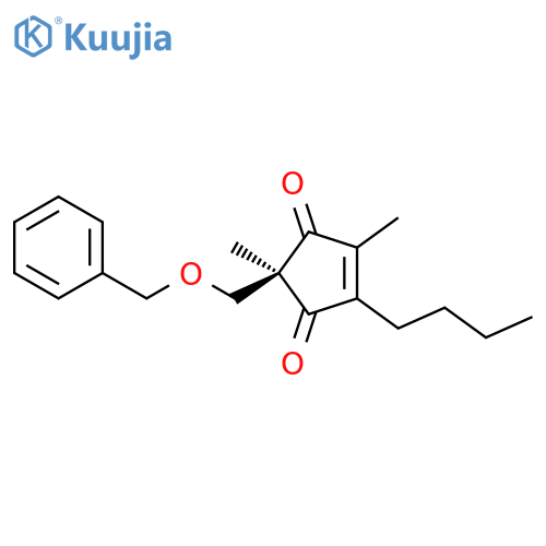 4-Cyclopentene-1,3-dione, 4-butyl-2,5-dimethyl-2-[(phenylmethoxy)methyl]-, (2S)- structure