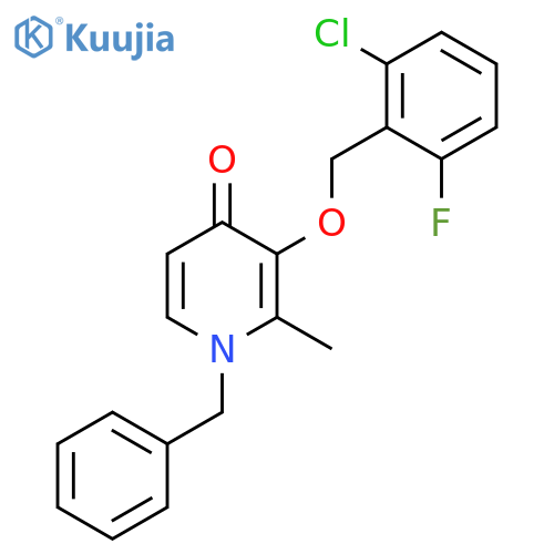 1-Benzyl-3-((2-chloro-6-fluorobenzyl)oxy)-2-methyl-4(1H)-pyridinone structure