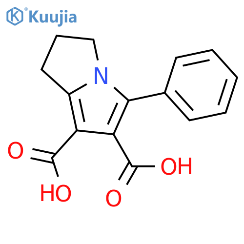 5-phenyl-2,3-dihydro-1H-pyrrolizine-6,7-dicarboxylic acid structure