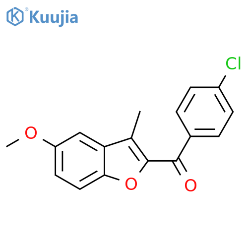 (4-CHLOROPHENYL)(5-METHOXY-3-METHYL-1-BENZOFURAN-2-YL)METHANONE structure