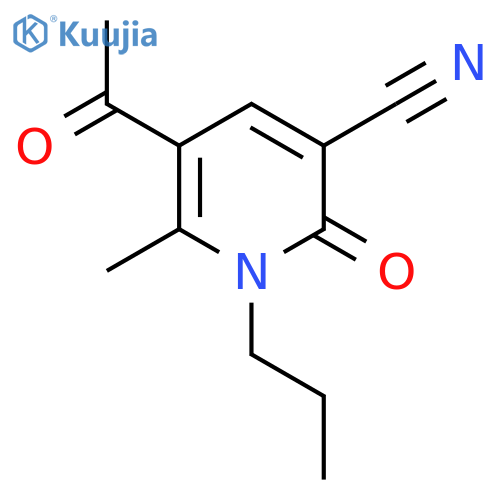 5-Acetyl-6-methyl-2-oxo-1-propyl-1,2-dihydro-3-pyridinecarbonitrile structure