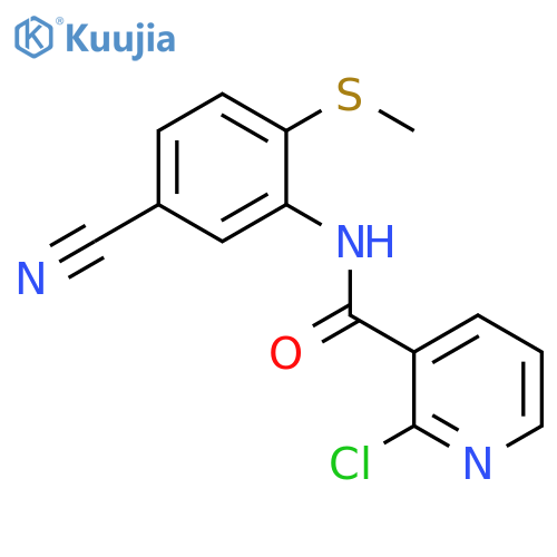 2-CHLORO-N-[5-CYANO-2-(METHYLSULFANYL)PHENYL]NICOTINAMIDE structure