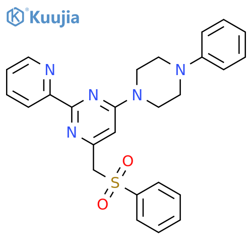 4-(4-PHENYLPIPERAZINO)-6-[(PHENYLSULFONYL)METHYL]-2-(2-PYRIDINYL)PYRIMIDINE structure